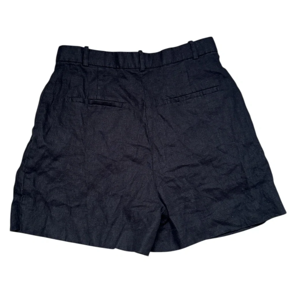 Banana Republic The‎ Soho 4” Short In Linen Black High Rise Women’s Size 4